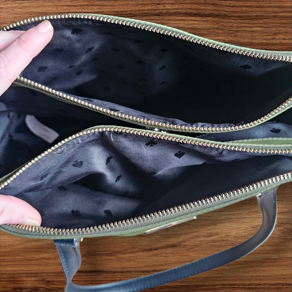 Kate Spade Green Tote Euc - Picture 3 of 5